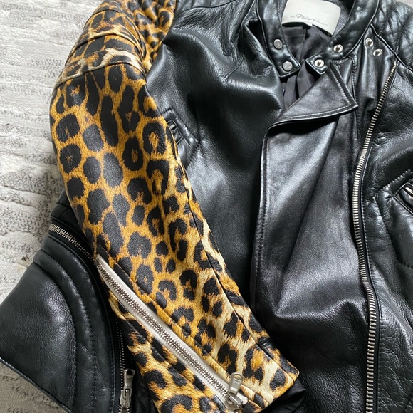 Phillip Lim leather jacket leopard - Picture 2 of 4